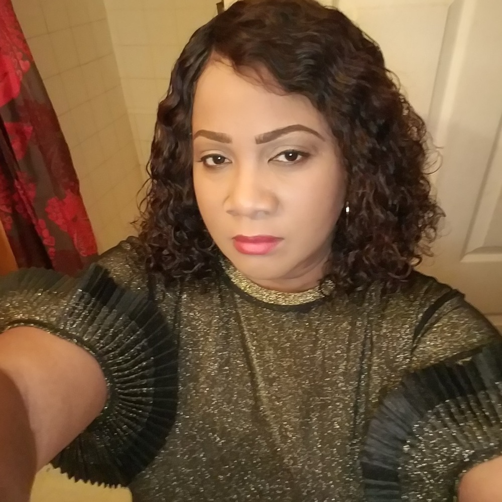 Black and gold sheer  and sparkling gold  blouse. Pleated sleeves